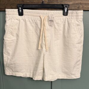 J. Crew White Linen Shorts